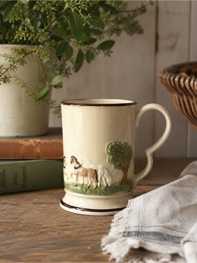 Vintage Adams Royal Ivory Titian Ware Horse Mug | England | Equestrian | 50-60s